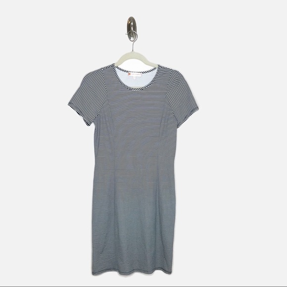 Jude Connally Striped Sheath Dress Black White Zoey Stretch Fabric Small - Picture 1 of 7